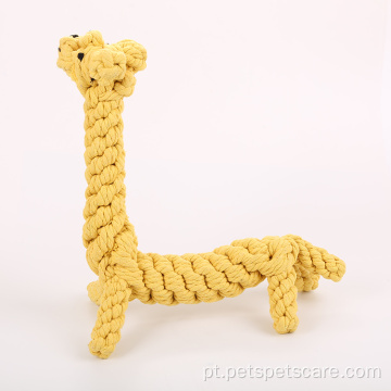 Girafa por atacado forma de corda feita à mão brinquedo